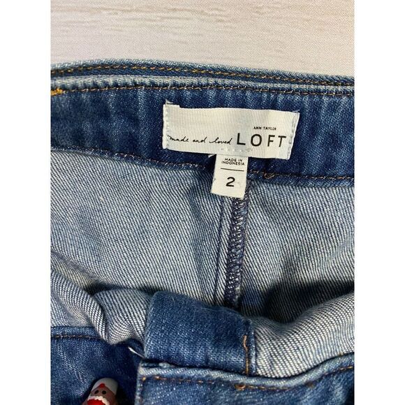 Ann Tayor LOFT Denim Button Down Belted Skirt - Picture 3 of 3